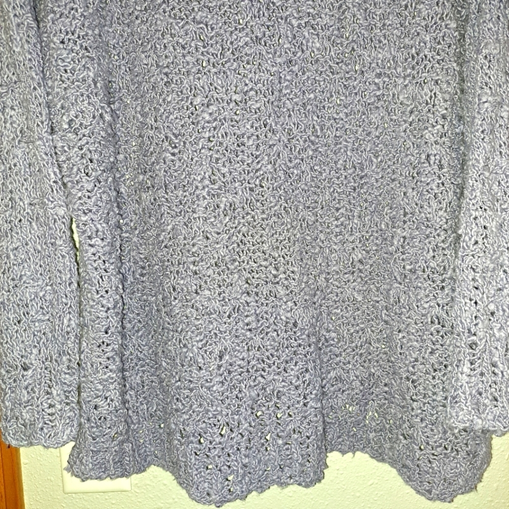 Free People Sunday Shore Lilac Color Pullover Open Knit Sweater - Picture 5 of 10